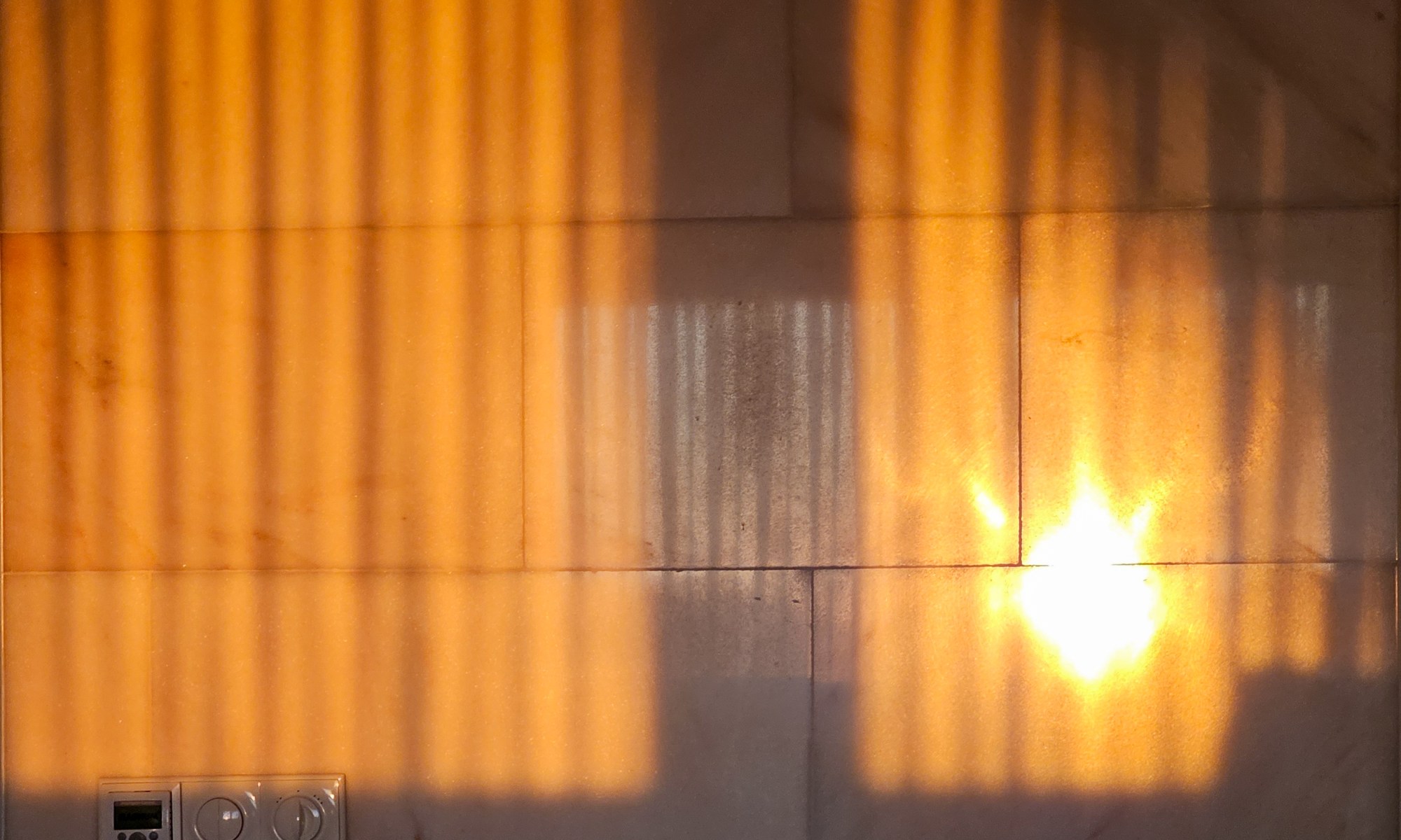 Sunset reflected on Wall